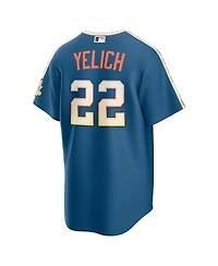 Nike Men's Christian Yelich Mineral Blue Milwaukee Brewers 2026 City Connect Stadium Jersey