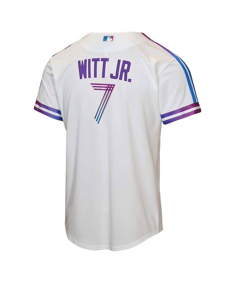 Nike Big Boys and Girls Bobby Witt Jr. White Kansas City Royals 2026 Connect Stadium Jersey