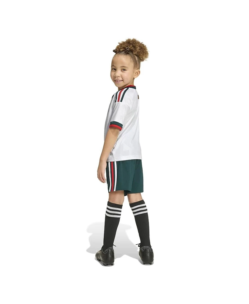 Adidas Toddler White Mexico National Team 2026 Away Replica Kit Set