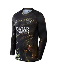 Jordan Men's Black Paris Saint-Germain 2025/26 Fifth Stadium Replica Long Sleeve Jersey
