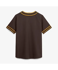 Fanatics Women's Brown San Diego Padres Diva Race Ahead Raglan V-Neck T-Shirt