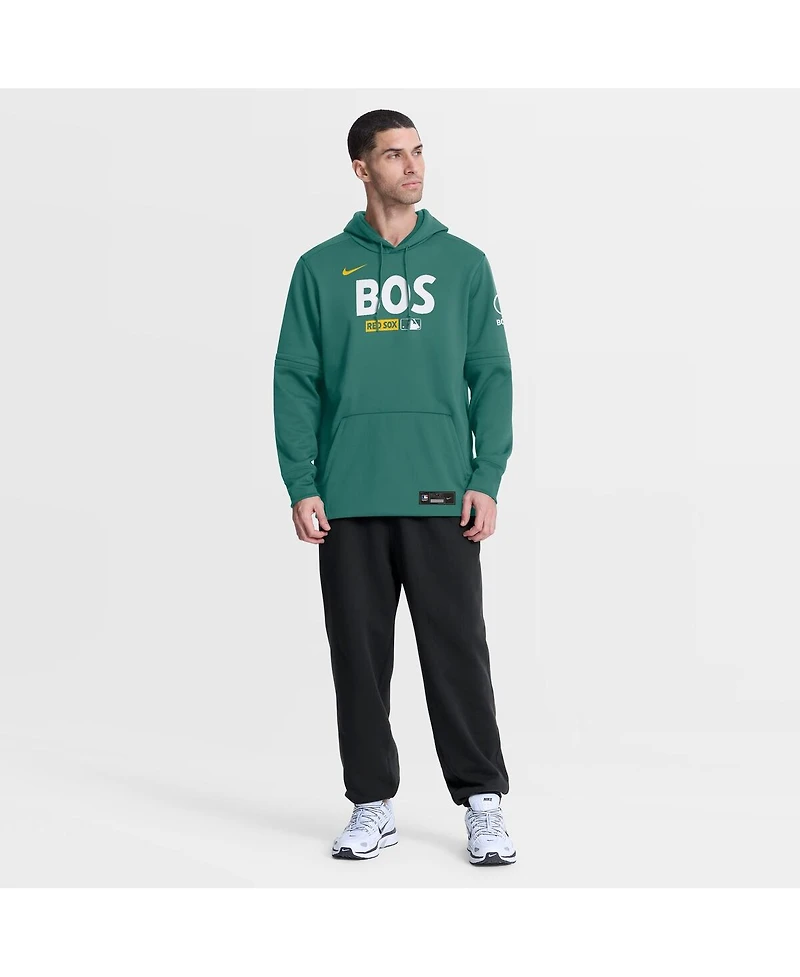 Nike Men's Green Boston Red Sox Authentic Collection City Connect Therma-fit Hoodie