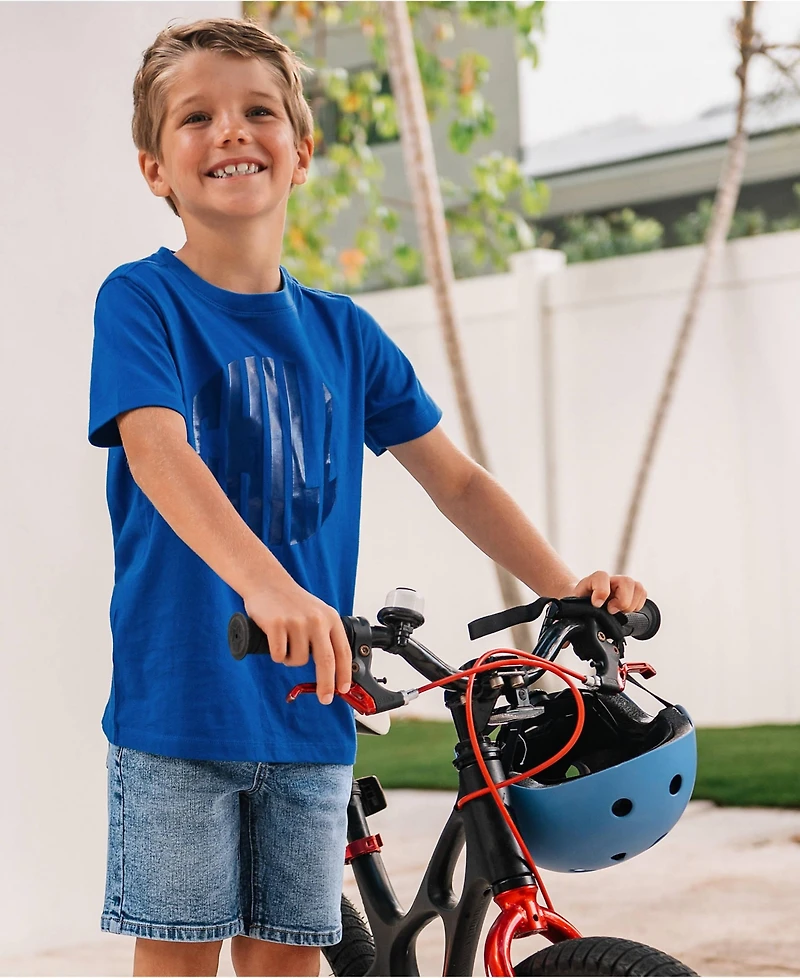 Lands' End Big Boys Husky Short Sleeve Graphic Tee