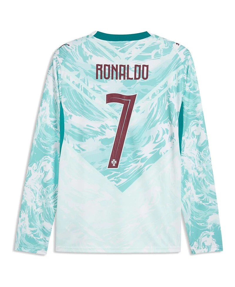 Puma Men's Cristiano Ronaldo White Portugal National Team 2026 Away Replica Long Sleeve Jersey