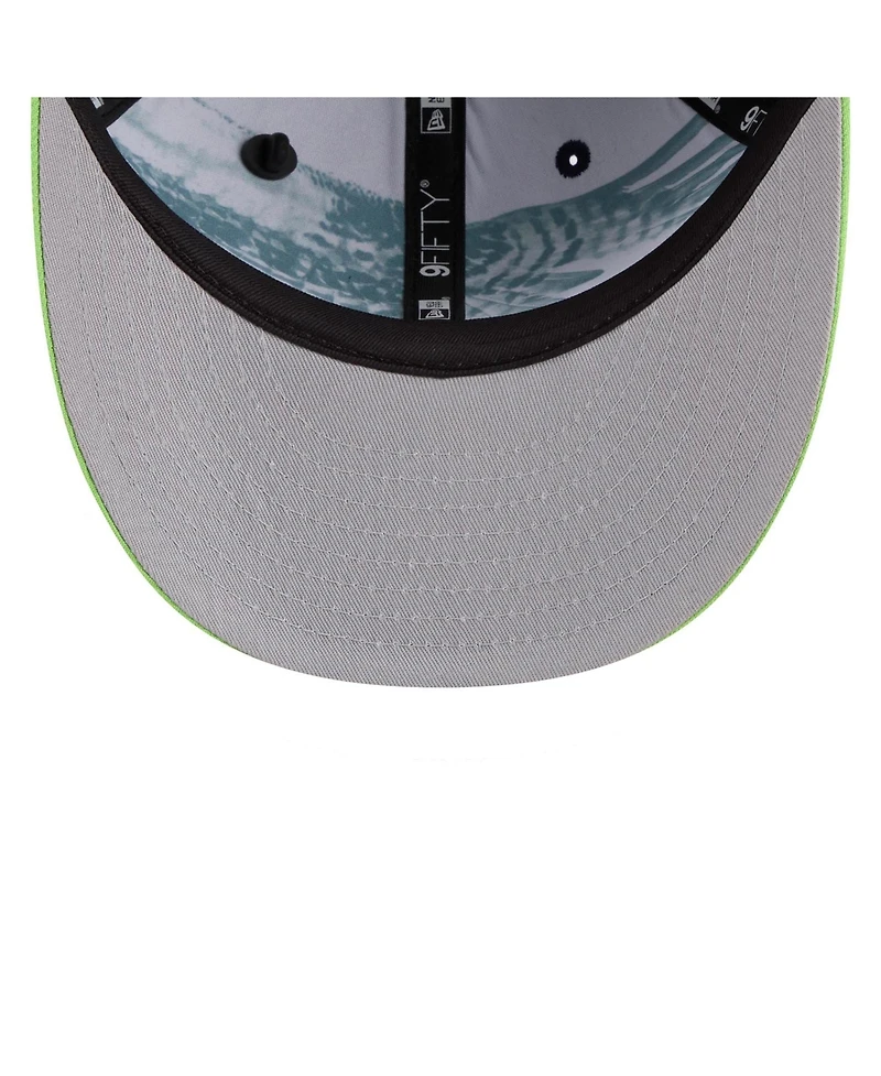 New Era Men's College Navy/Neon Green Seattle Seahawks 2026 Nfl Draft On Stage Pre-Curved 9FIFTY Snapback Hat