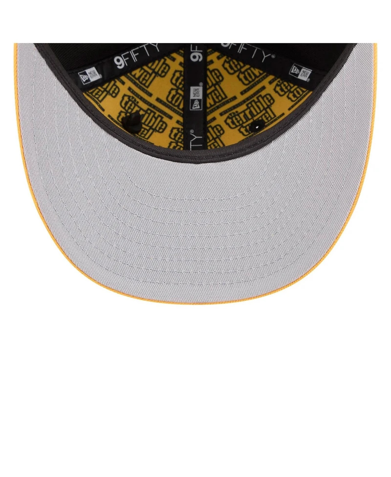 New Era Men's Black/Gold Pittsburgh Steelers 2026 Nfl Draft On Stage Pre-Curved 9FIFTY Snapback Hat