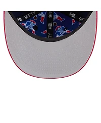 New Era Men's Navy/Red New England Patriots 2026 Nfl Draft On Stage Pre-Curved 9FIFTY Snapback Hat
