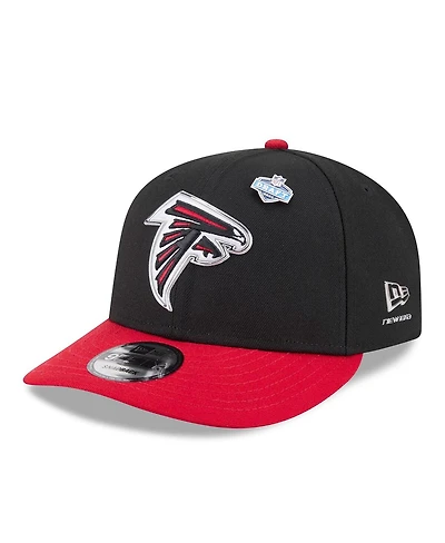 New Era Men's Black/Red Atlanta Falcons 2026 Nfl Draft On Stage Pre-Curved 9FIFTY Snapback Hat