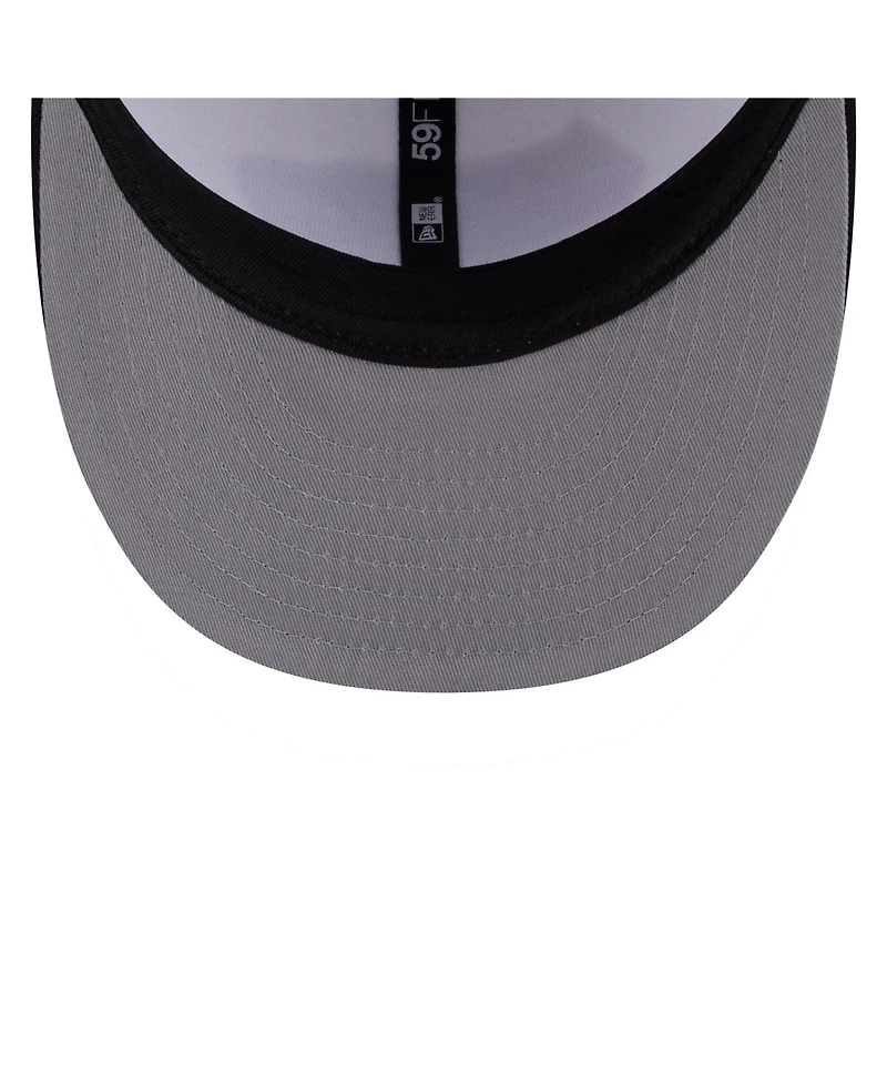 New Era Men's White/Black Seattle Seahawks 2026 Nfl Draft Pre-Curved 59FIFTY Fitted Hat