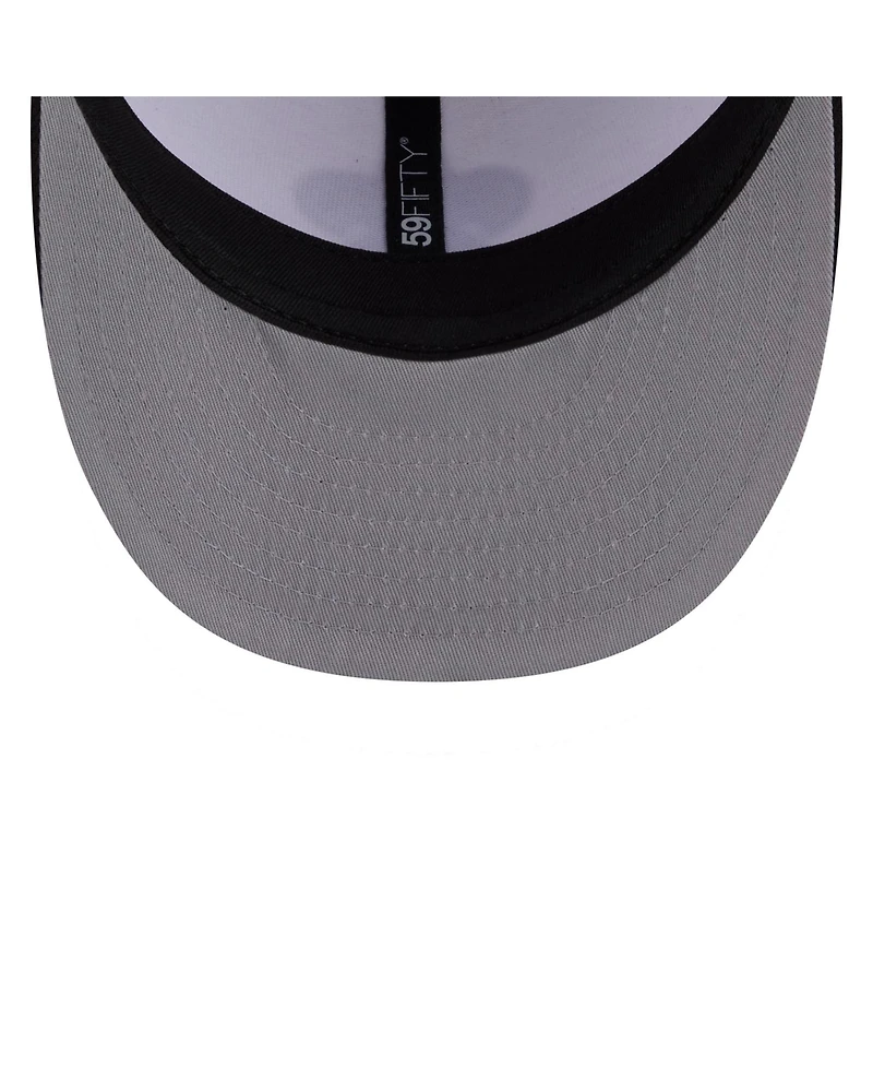 New Era Men's White/Black Orleans Saints 2026 Nfl Draft Pre-Curved 59FIFTY Fitted Hat