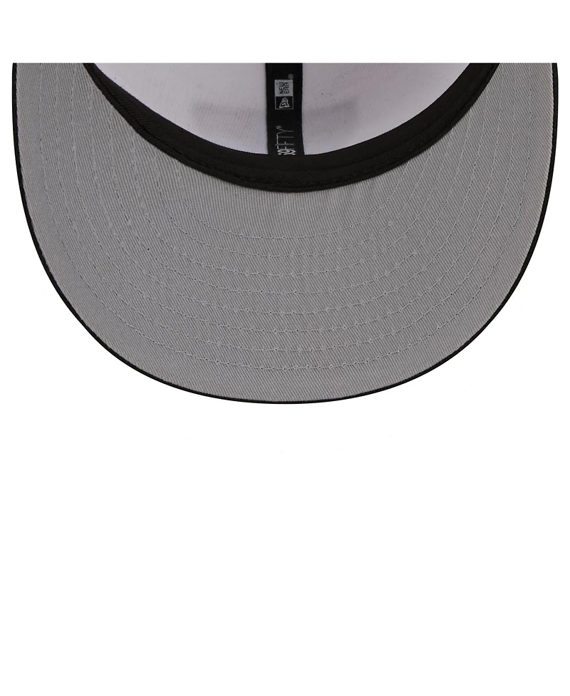 New Era Men's White/Black Las Vegas Raiders 2026 Nfl Draft Pre-Curved 59FIFTY Fitted Hat