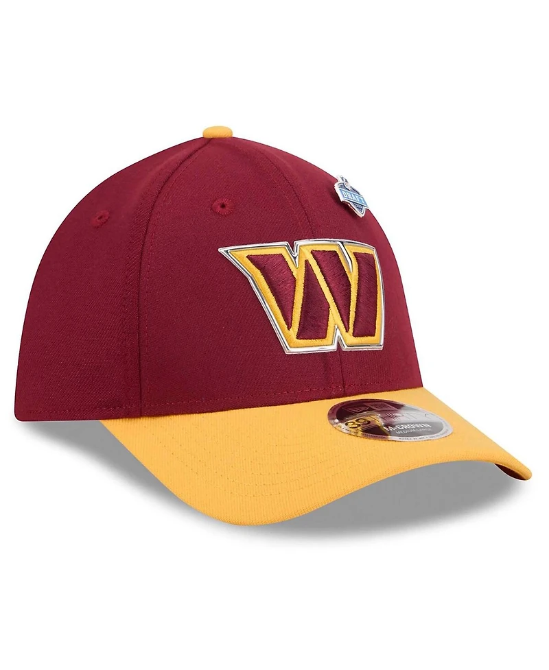 New Era Men's Burgundy/Gold Washington Commanders 2026 Nfl Draft 39THIRTY M-Crown Flex Hat