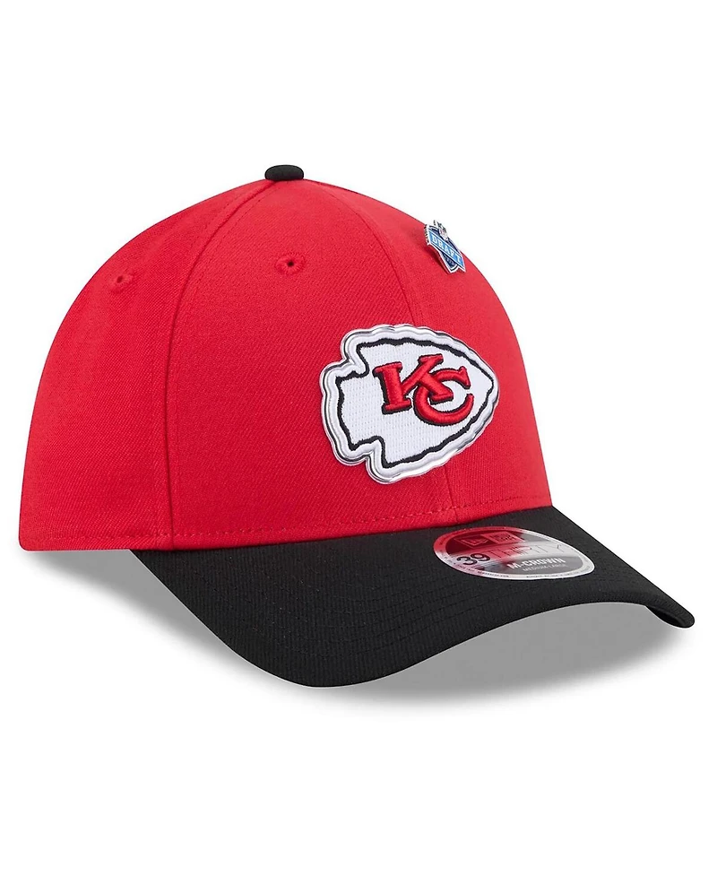 New Era Men's Red/Black Kansas City Chiefs 2026 Nfl Draft 39THIRTY M-Crown Flex Hat