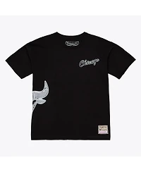 Mitchell Ness Men's Black Chicago Bulls Chrome Heritage T-Shirt