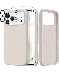 Gonez Magnetic for iPhone 17 Pro Max Case, Compatible with MagSafe Liquid Silicone Anti-Scratch Shockproof Protective Phone Case 6.9 inch, Stone