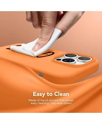 Gonez Magnetic for iPhone 13 Pro Max Case, Compatible with MagSafe Silicone Shockproof Anti-Scratch Protective Phone Case 6.7 inch, Orange