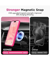 Gonez Magnetic for iPhone 15 Pro Max Case,Compatible with MagSafe,Slim Translucent Matte Back Shockproof Phone Protective Case