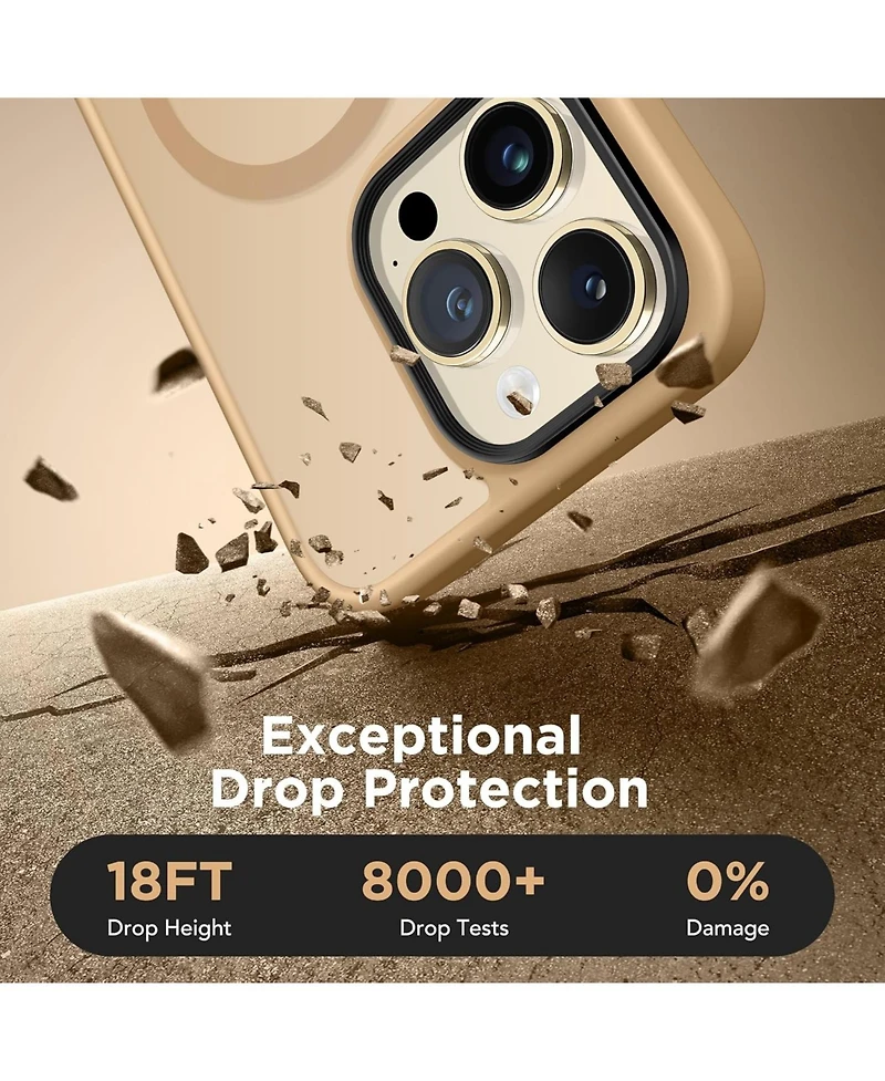 Gonez Magnetic for iPhone 15 Pro Max Case,Compatible with MagSafe, Slim Translucent Matte Back Shockproof Phone Protective Case