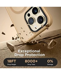 Gonez Magnetic for iPhone 15 Pro Max Case,Compatible with MagSafe, Slim Translucent Matte Back Shockproof Phone Protective Case