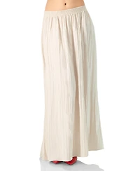 Ivonne Women's Wide Midi Skirt with Side Slit