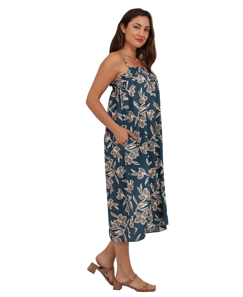 24seven Comfort Apparel Women's Floral Print Maxi Dress