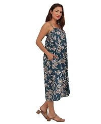 24seven Comfort Apparel Women's Floral Print Maxi Dress