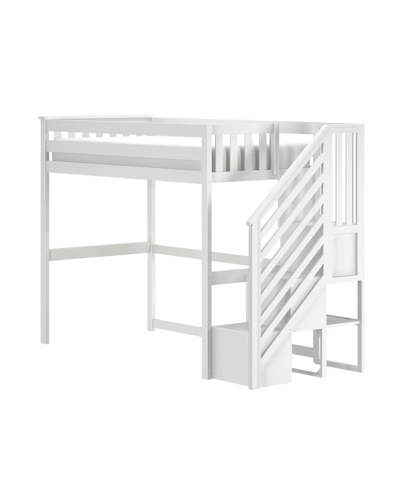 Max & Lily Classic Twin High Loft with Staircase