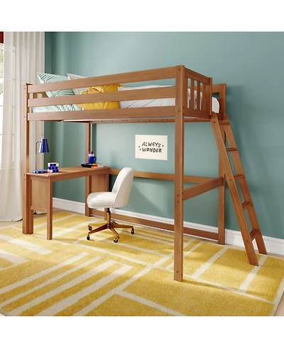 Max and Lily Classic Twin High Loft (ladder on end) + Desk