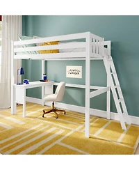 Max and Lily Classic Twin High Loft (ladder on end) + Desk