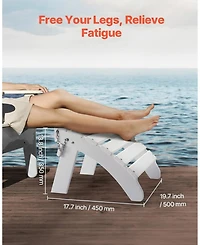 Gouun Foldable Hdpe Adirondack Ottoman for Outdoor Patio Seating