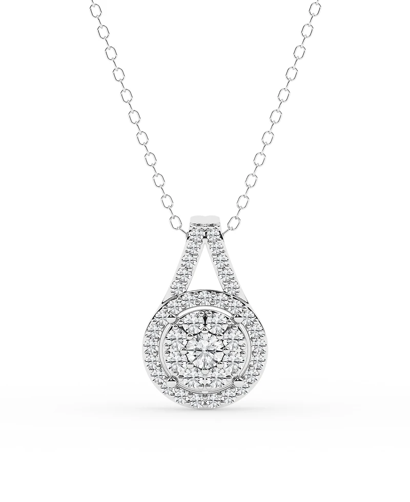 Diamond Pendant 18" Necklace (1/2 ct. t.w.) in Sterling Silver