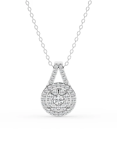 Diamond Pendant 18" Necklace (1/2 ct. t.w.) in Sterling Silver