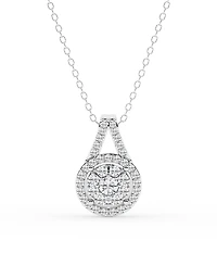 Diamond Pendant 18" Necklace (1/2 ct. t.w.) in Sterling Silver