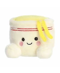 Aurora Mini Dashi Cup Noodles Palm Pals Adorable Plush Toy White 5"