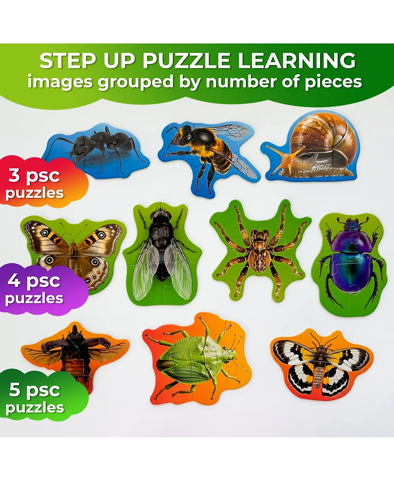 Quokka 40 Big PieceToddler Puzzles Ages 2-4 - 8 Realistic Animal Shapes