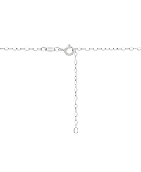 Macy's Created Emerald (1-1/8 ct. t.w.) and Created White Sapphire (1/20 ct. t.w.) Pendant Necklace in 14k Yellow Gold-Plated Sterling Silver