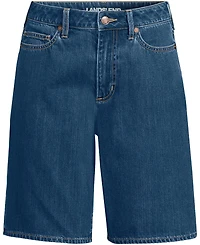 Lands' End Petite Lightweight Denim Mid Rise 10" Shorts