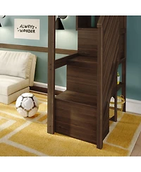 Max & Lily Classic Twin High Loft with Staircase