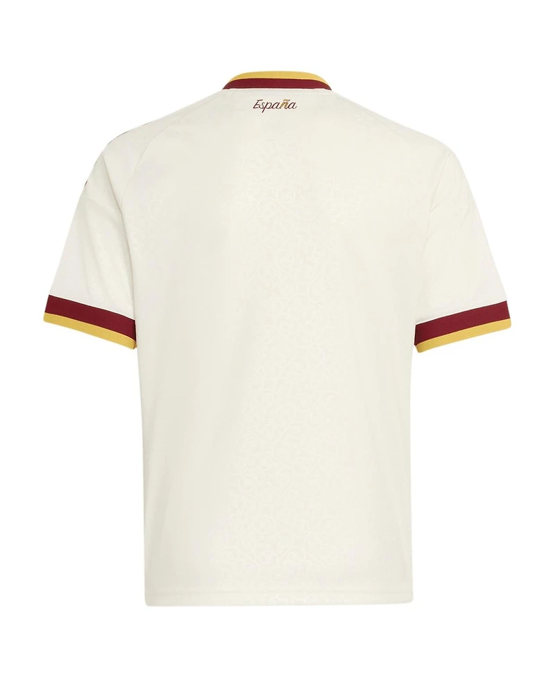 Adidas Big Boys and Girls White Spain National Team 2026 Away Replica Jersey