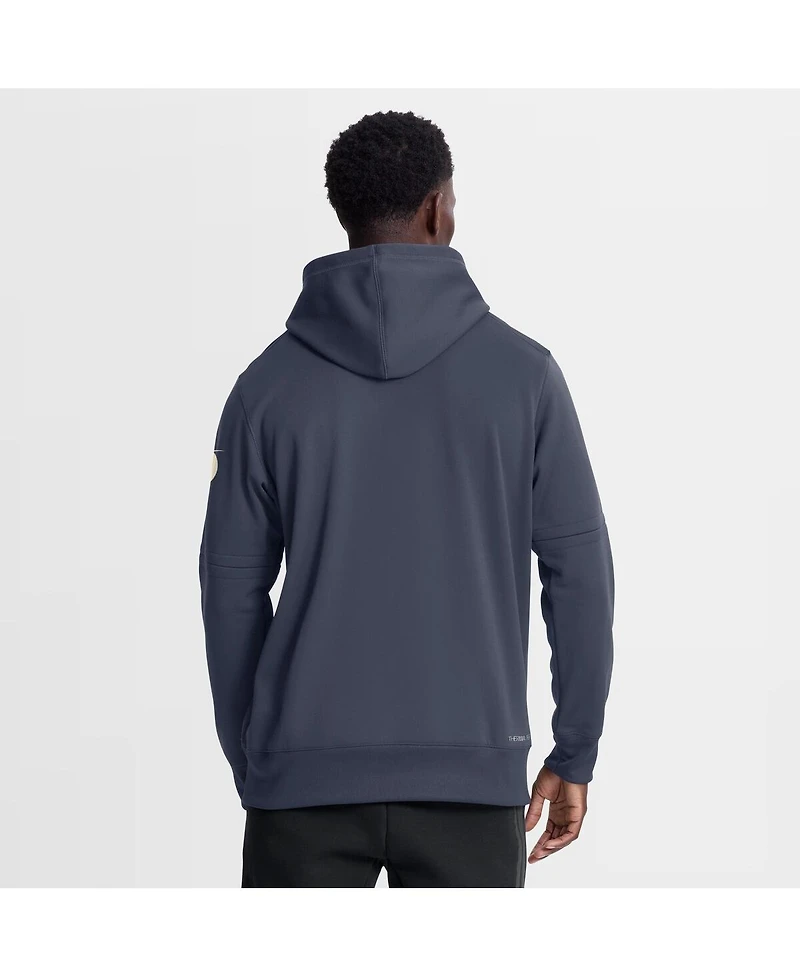 Nike Men's Navy Los Angeles Dodgers Authentic Collection City Connect Therma-fit Hoodie
