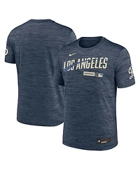 Nike Men's Navy Los Angeles Dodgers Authentic Collection City Connect Velocity Dri-fit T-Shirt