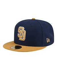 New Era Men's Navy/Khaki San Diego Padres Two-Tone Color Pack 59FIFTY Fitted Hat