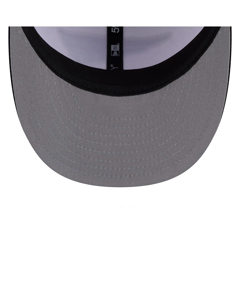 New Era Men's White/Black England Patriots 2026 Nfl Draft Pre-Curved 59FIFTY Fitted Hat