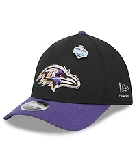 New Era Men's Black/Purple Baltimore Ravens 2026 Nfl Draft 39THIRTY M-Crown Flex Hat
