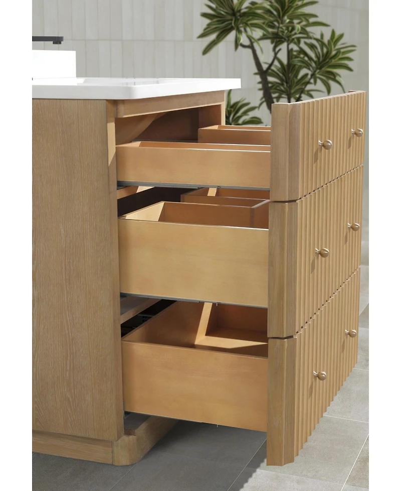 Ari Bath, La Jolla 30", Freestanding, Oak Finish