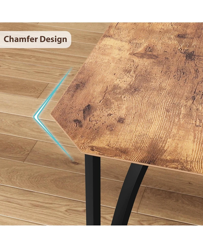 gaomon 3-Piece 2-Person Modern Dining Table Set with Pu Chairs