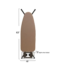 Household Essentials Mega Wide Top Ironing Board, 4-Legs, Antique Bronze Frame