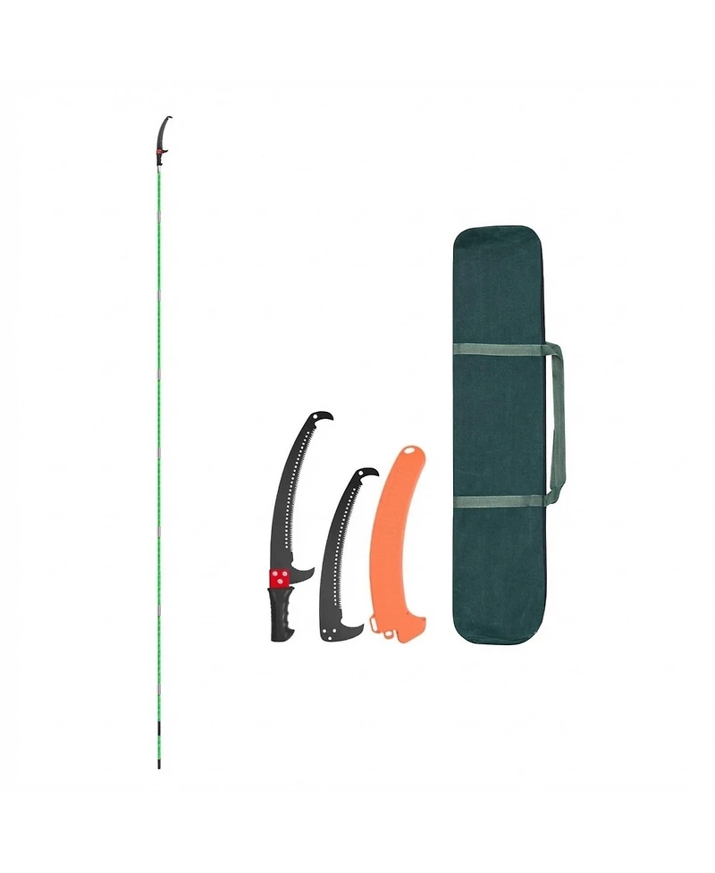 Sugift Manual Pole Saw, 3.87-27 ft, Extendable Tree Pruner, for High Branch Trimming