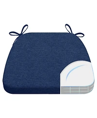 Gnuadz D-shaped Chair Cushion Dining Pad With Ties Removable Cover