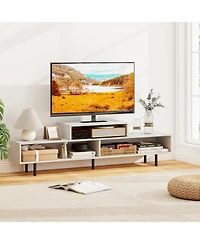Gouun 63 in Open Cubby Tv Stand with 5-Leg Stability for TVs up to 70